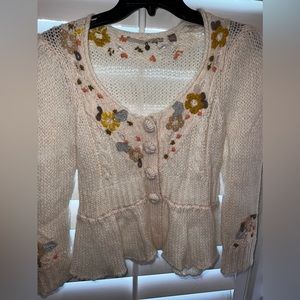 Anthropologie Beaded Cardigan